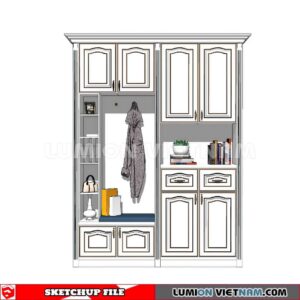 230530. Shoe Cabinet Combination Sketchup 3D Models