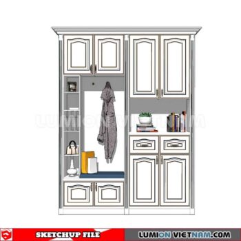 230530. Shoe Cabinet Combination Sketchup 3D Models