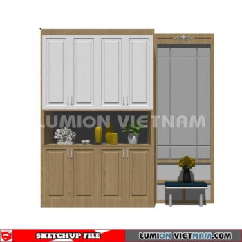 230530. Shoe Cabinet Combination Sketchup 3D Models