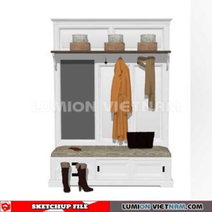 230530. Shoe Cabinet Combination Sketchup 3D Models