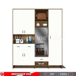 230530. Shoe Cabinet Combination Sketchup 3D Models