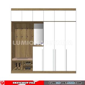 230530. Shoe Cabinet Combination Sketchup 3D Models