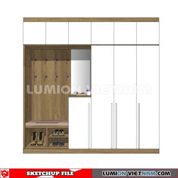 230530. Shoe Cabinet Combination Sketchup 3D Models