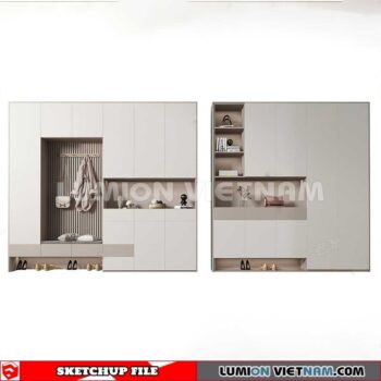 230530. Shoe Cabinet Combination Sketchup 3D Models