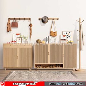 230530. Shoe Cabinet Combination Sketchup 3D Models