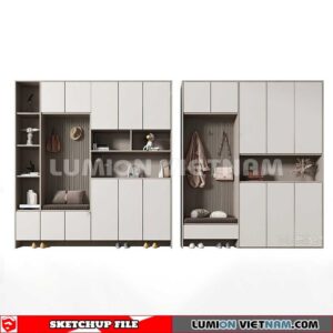 230530. Shoe Cabinet Combination Sketchup 3D Models