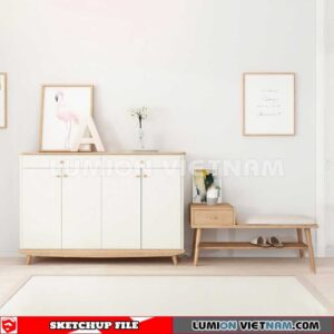 230530. Shoe Cabinet Combination Sketchup 3D Models