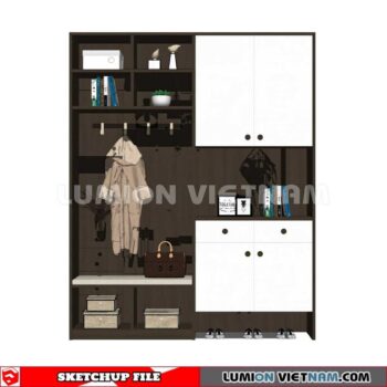 230530. Shoe Cabinet Combination Sketchup 3D Models