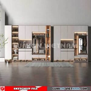 230530. Shoe Cabinet Combination Sketchup 3D Models