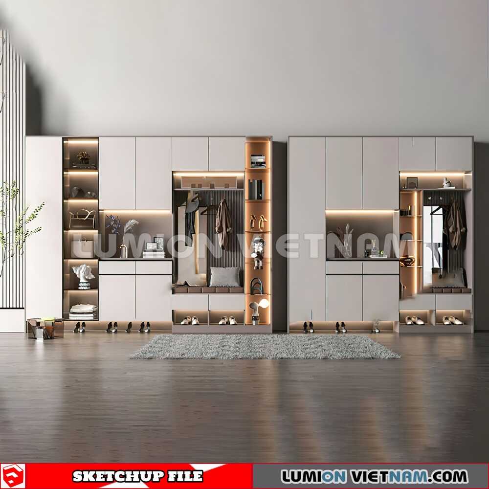 230530-Shoe-Cabinet-(53)-Sketchup-Models