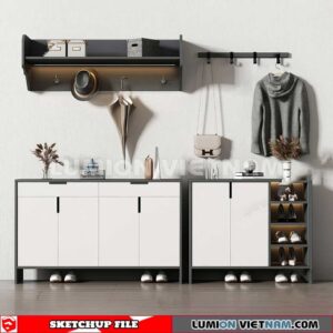 230530. Shoe Cabinet Combination Sketchup 3D Models