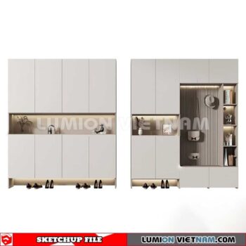 230530. Shoe Cabinet Combination Sketchup 3D Models