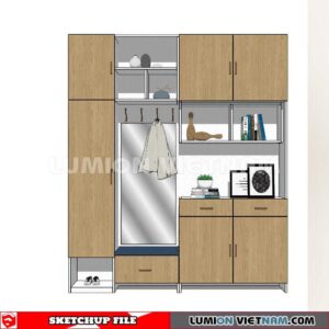 230530. Shoe Cabinet Combination Sketchup 3D Models