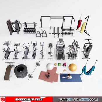 230506. Gym Equipment Sketchup 3D Models