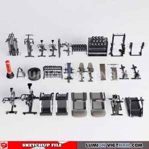 230506. Gym Equipment Sketchup 3D Models