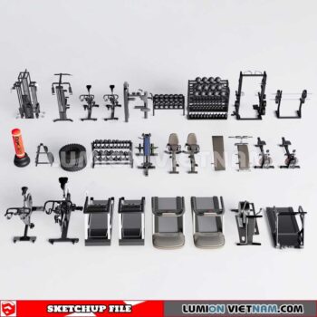 230506. Gym Equipment Sketchup 3D Models