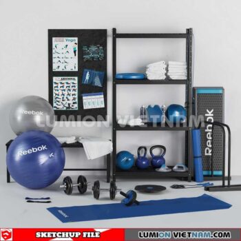 230506. Gym Equipment Sketchup 3D Models