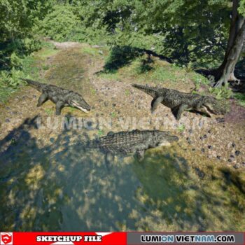 230616. Crocodile Sketchup 3D Models By Dinh Thanh