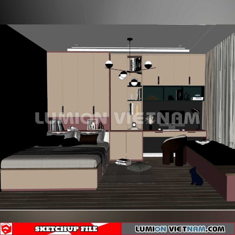 230617. Bedroom Sketchup 3D Models