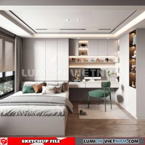 230617. Bedroom Sketchup 3D Models