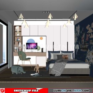 230617. Bedroom Sketchup 3D Models
