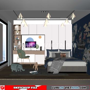 230617. Bedroom Sketchup 3D Models