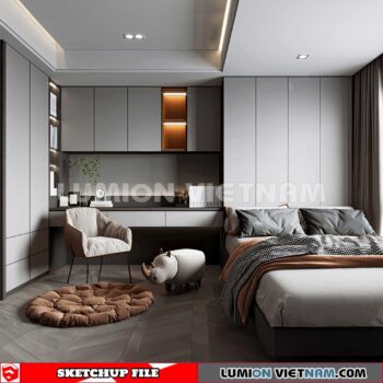 230617. Bedroom Sketchup 3D Models