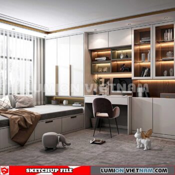 230617. Bedroom Sketchup 3D Models