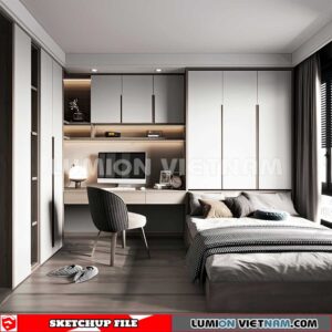 230617. Bedroom Sketchup 3D Models