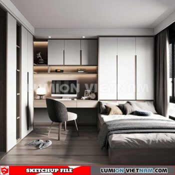 230617. Bedroom Sketchup 3D Models