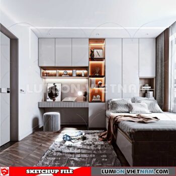 230617. Bedroom Sketchup 3D Models