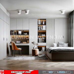 230617. Bedroom Sketchup 3D Models