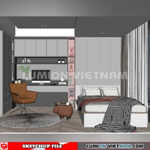 230617. Bedroom Sketchup 3D Models
