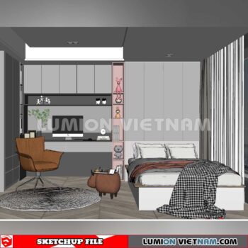 230617. Bedroom Sketchup 3D Models
