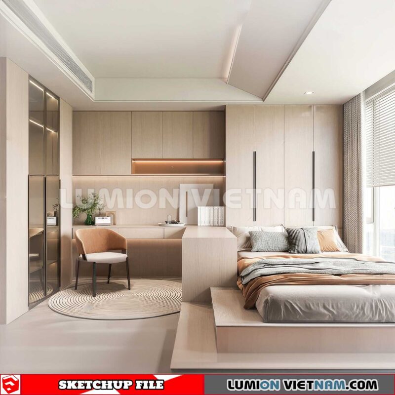 230617. Bedroom Sketchup 3D Models