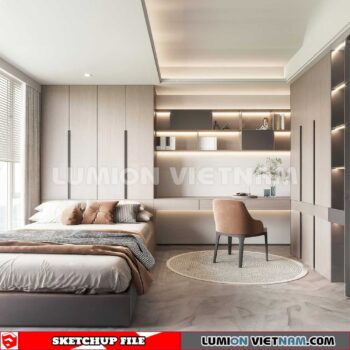 230617. Bedroom Sketchup 3D Models