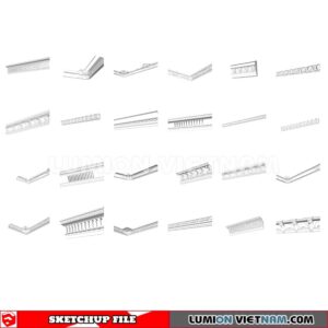 230621. Cornice Moulding Sketchup 3D Models