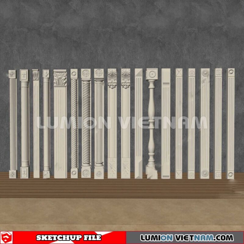 230621. Cornice Moulding Sketchup 3D Models