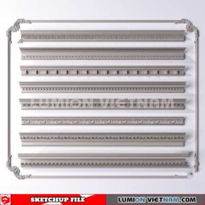 230621. Cornice Moulding Sketchup 3D Models