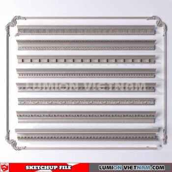 230621. Cornice Moulding Sketchup 3D Models