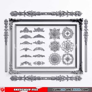 230621. Cornice Moulding Sketchup 3D Models