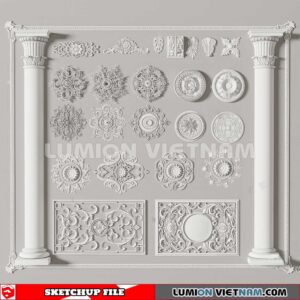230621. Cornice Moulding Sketchup 3D Models