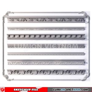 230621. Cornice Moulding Sketchup 3D Models