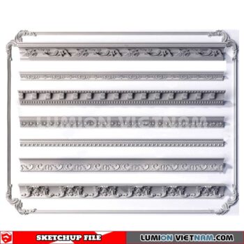 230621. Cornice Moulding Sketchup 3D Models