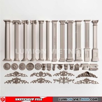 230621. Classic Columns Sketchup 3D Models