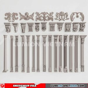 230621. Cornice Moulding Sketchup 3D Models