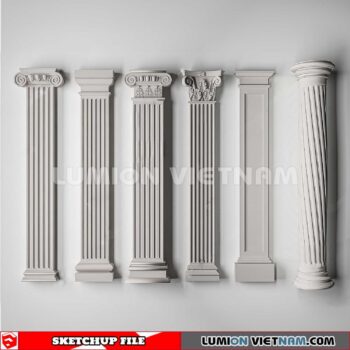 230621. Classic Columns Sketchup 3D Models