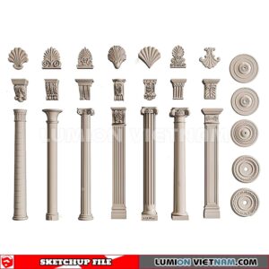 230621. Classic Columns Sketchup 3D Models