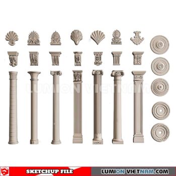 230621. Classic Columns Sketchup 3D Models