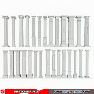 230621. Classic Columns Sketchup 3D Models